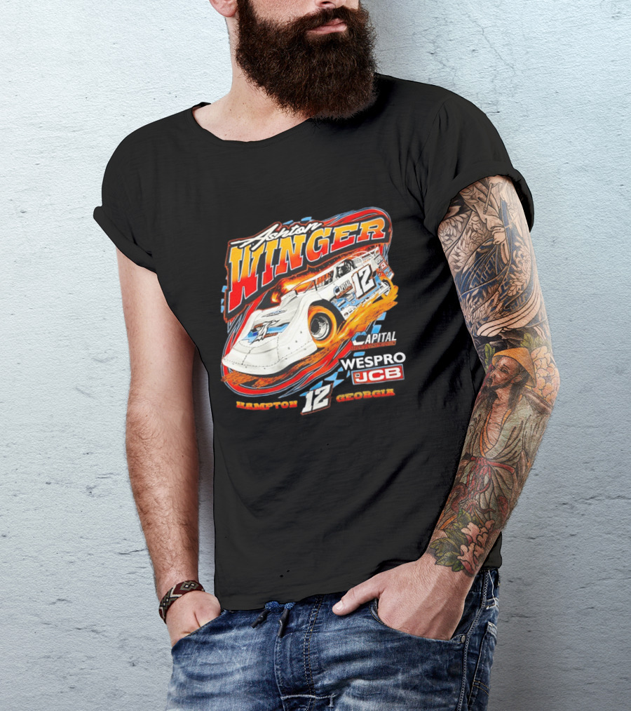 Ashton Winger Racing Capital Sports Construction Hampton Georgia 12 Car Wespro JCB T-Shirt