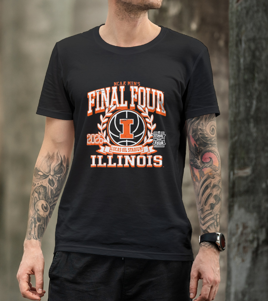 Illinois NCAA Men's Basketball Final Four 2026 Lucas Oil Stadium T-Shirt