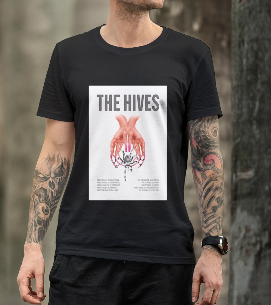 The Hives March 2026 Tour Dates Brooklyn Bowl House Of Blues History Fillmore Salt Shed T-Shirt