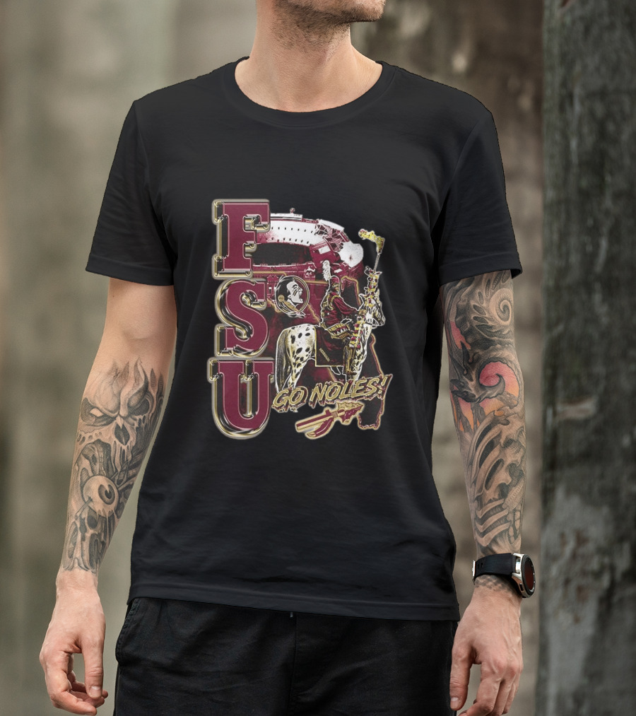 FSU Seminoles Go Noles Osceola And Renegade Stadium Spirit T-Shirt