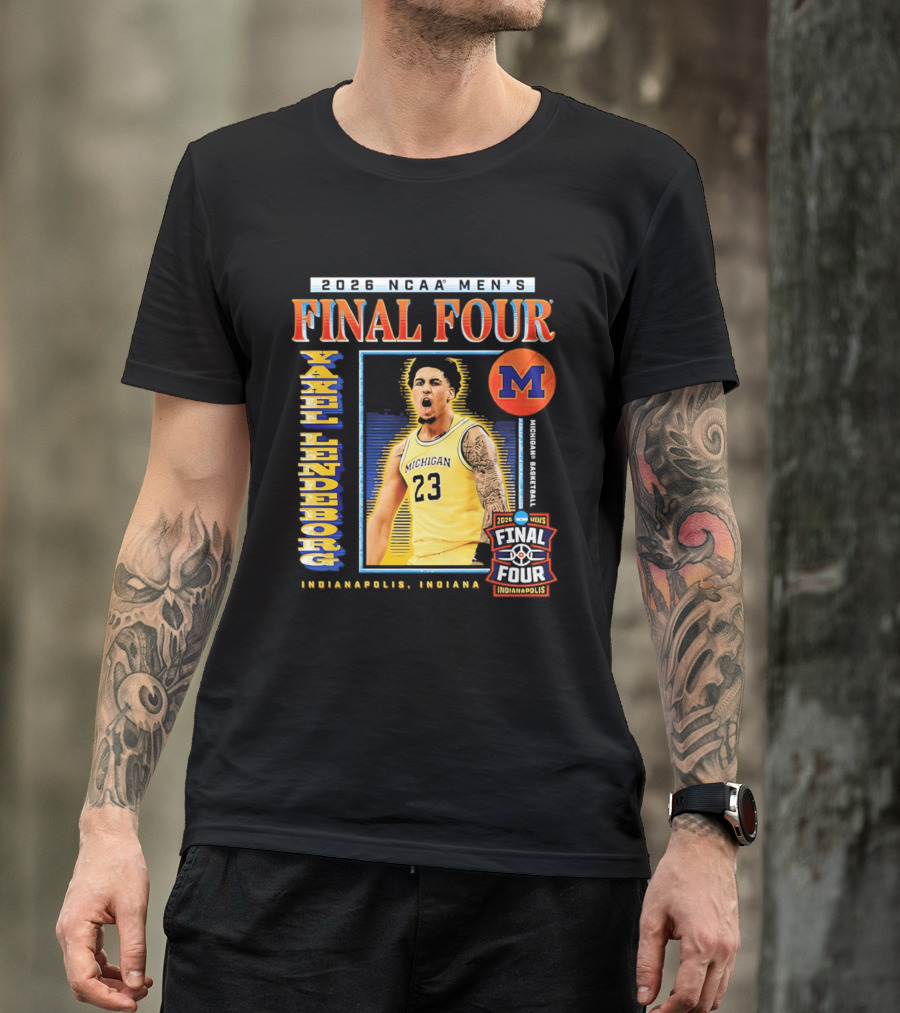 2026 NCAA Men's Final Four Yaxel Lendeborg Michigan Basketball Indianapolis Indiana T-Shirt