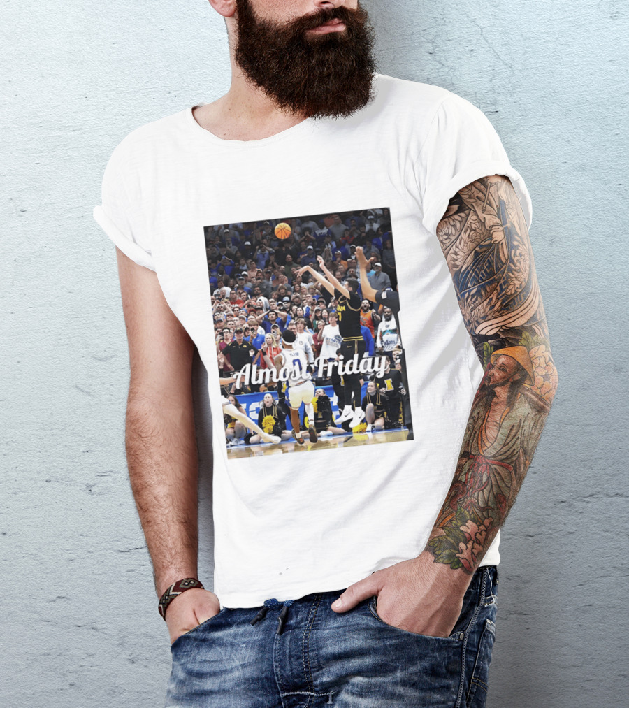 Almost Friday Iowa Basketball March Madness 2026 Jump Shot Crowd T-Shirt