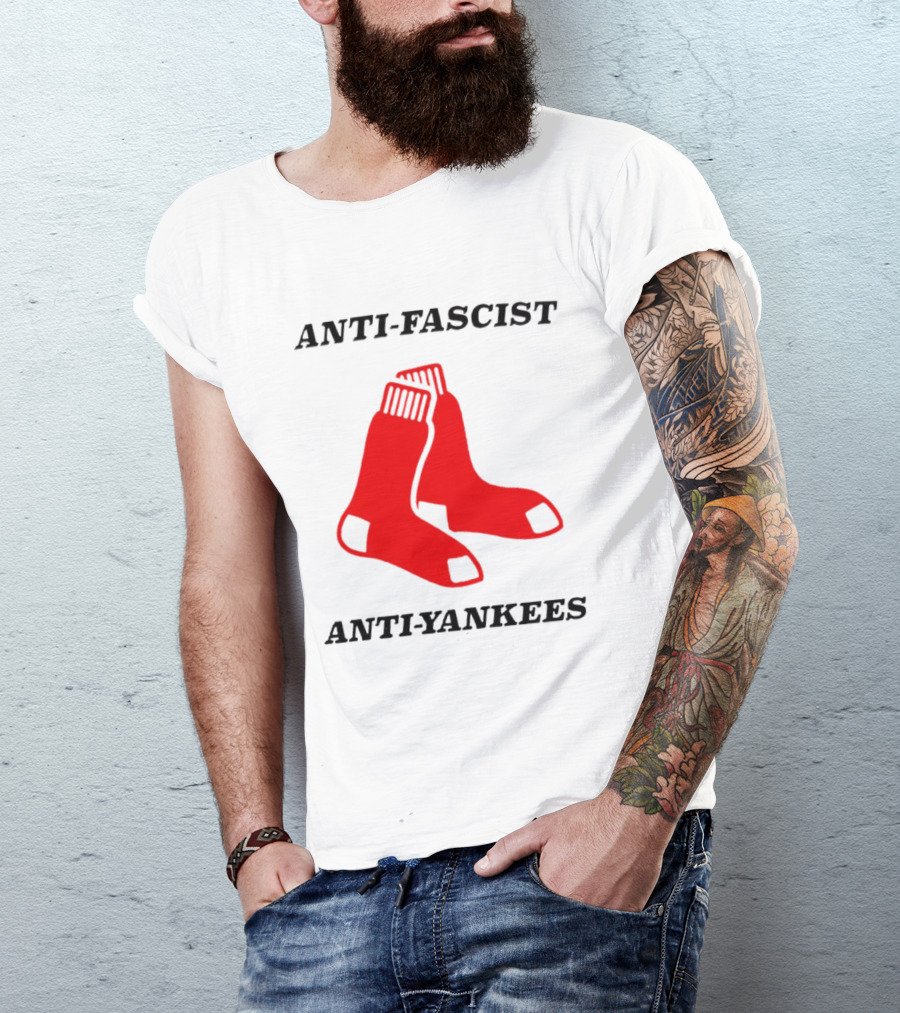 Anti Fascist Anti Yankees Red Socks T-Shirt