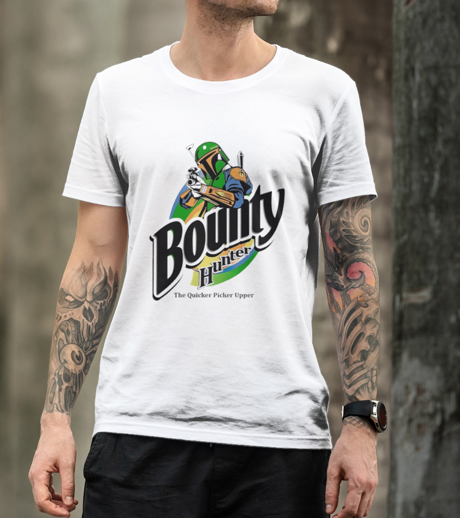 Bounty Hunter The Quicker Picker Upper Mandalorian T-Shirt