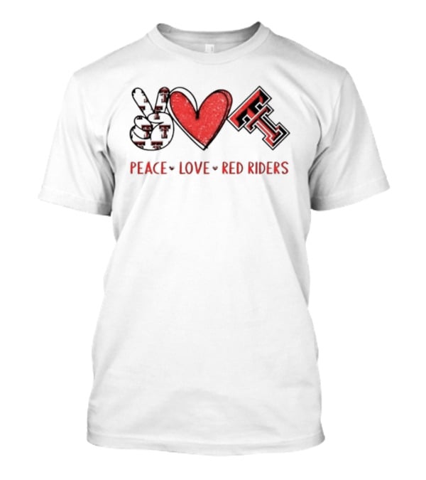 Peace Love Texas Tech Red Raiders Sports Spirit T-Shirt