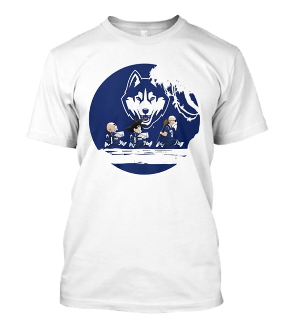 Uconn Huskies Meets Dragon Ball Characters Fusion T-Shirt