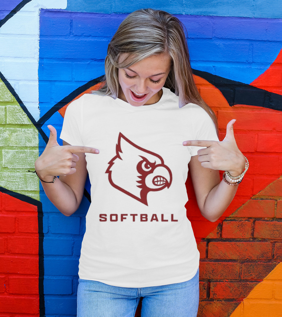 Louisville Cardinals Softball 2026 Pink Uniform T-Shirt