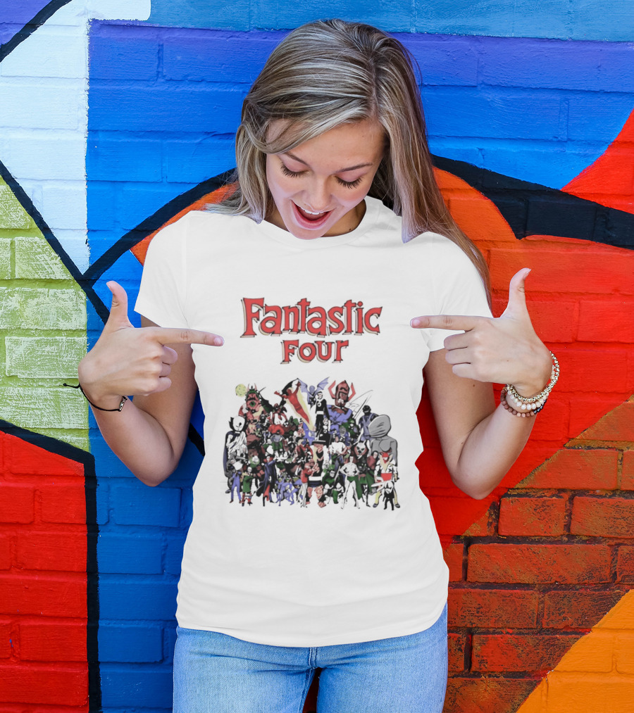 Fantastic Four Comic Characters Assembly T-Shirt