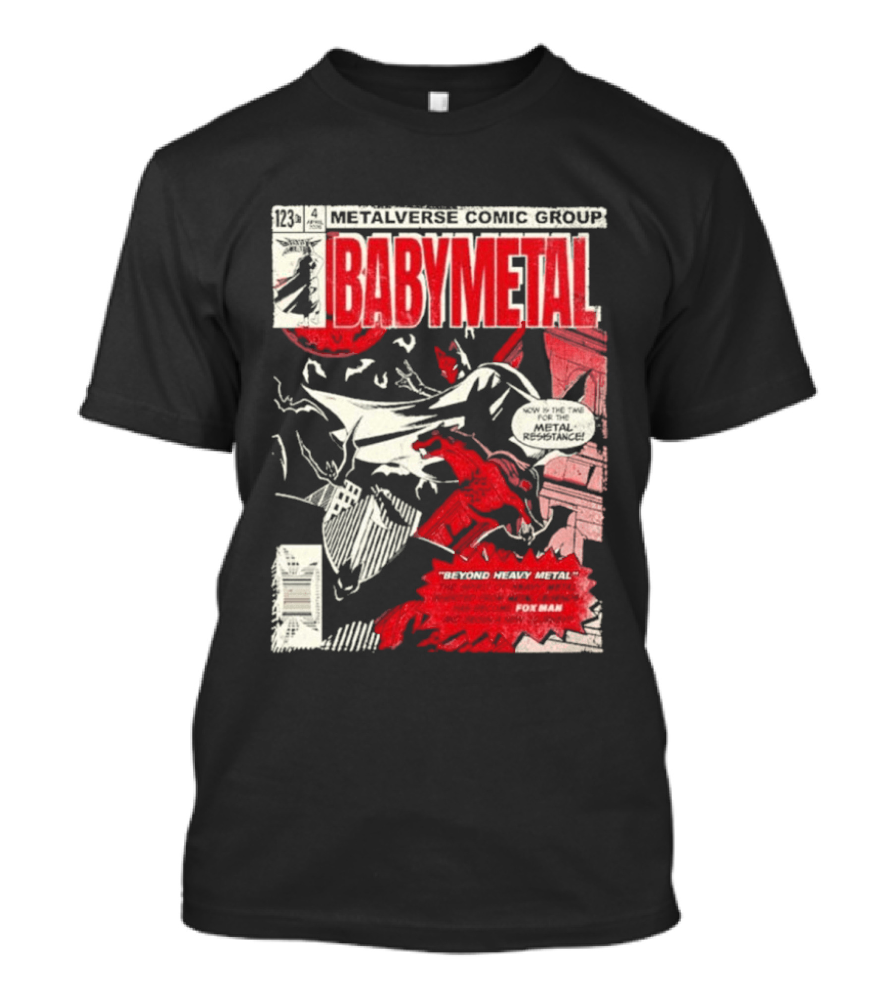 Babymetal Metalverse Comic Group 2026 Fox Man T-Shirt