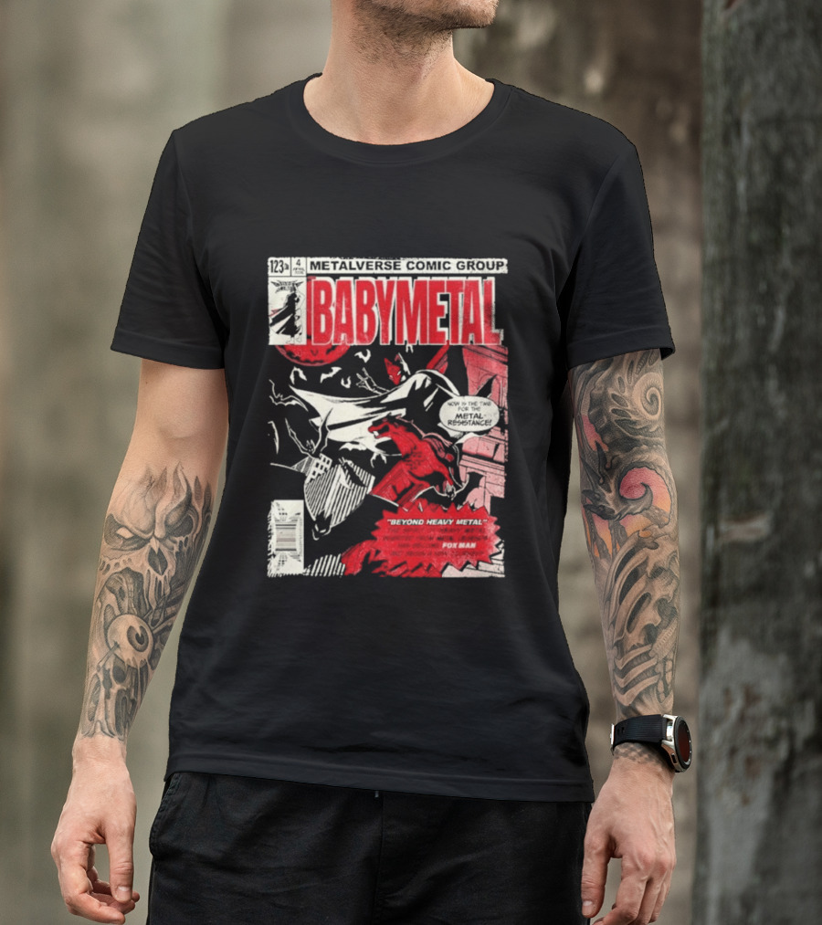 Babymetal Metalverse Comic Group 2026 Fox Man T-Shirt