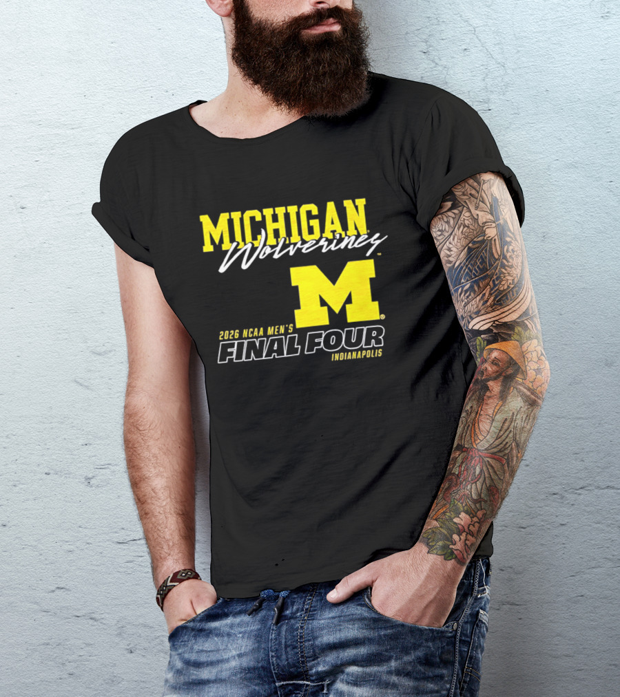 Michigan Wolverines 2026 NCAA Men's Final Four Indianapolis T-Shirt