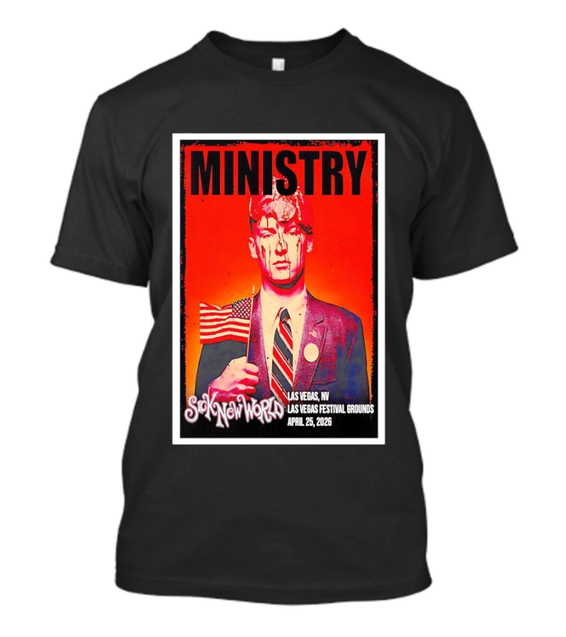 Ministry Sick New World Las Vegas Festival Grounds April 25 2026 T-Shirt