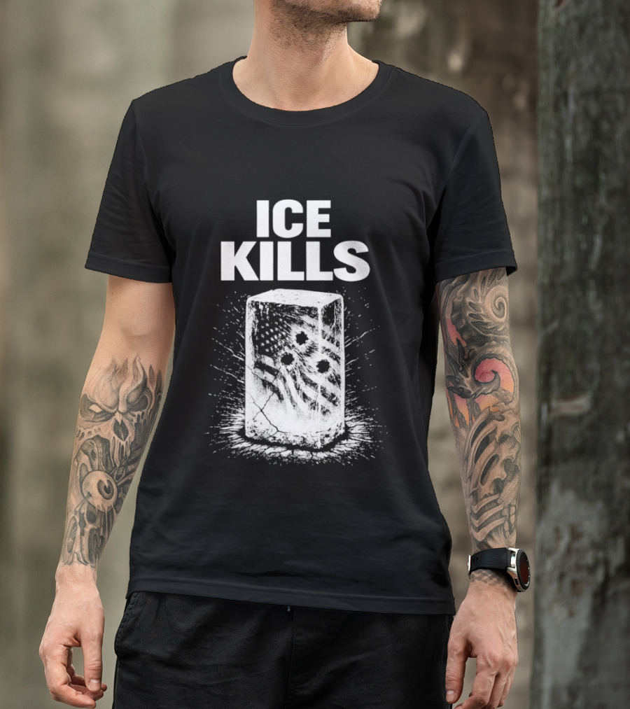 ICE KILLS American Flag Gun Control T-Shirt