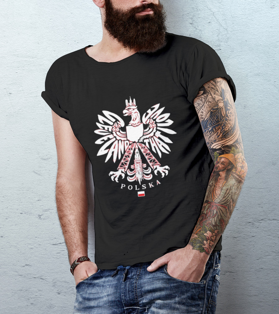 Cleveland Polska Eagle Emblem With Polish Flag And Tower T-Shirt