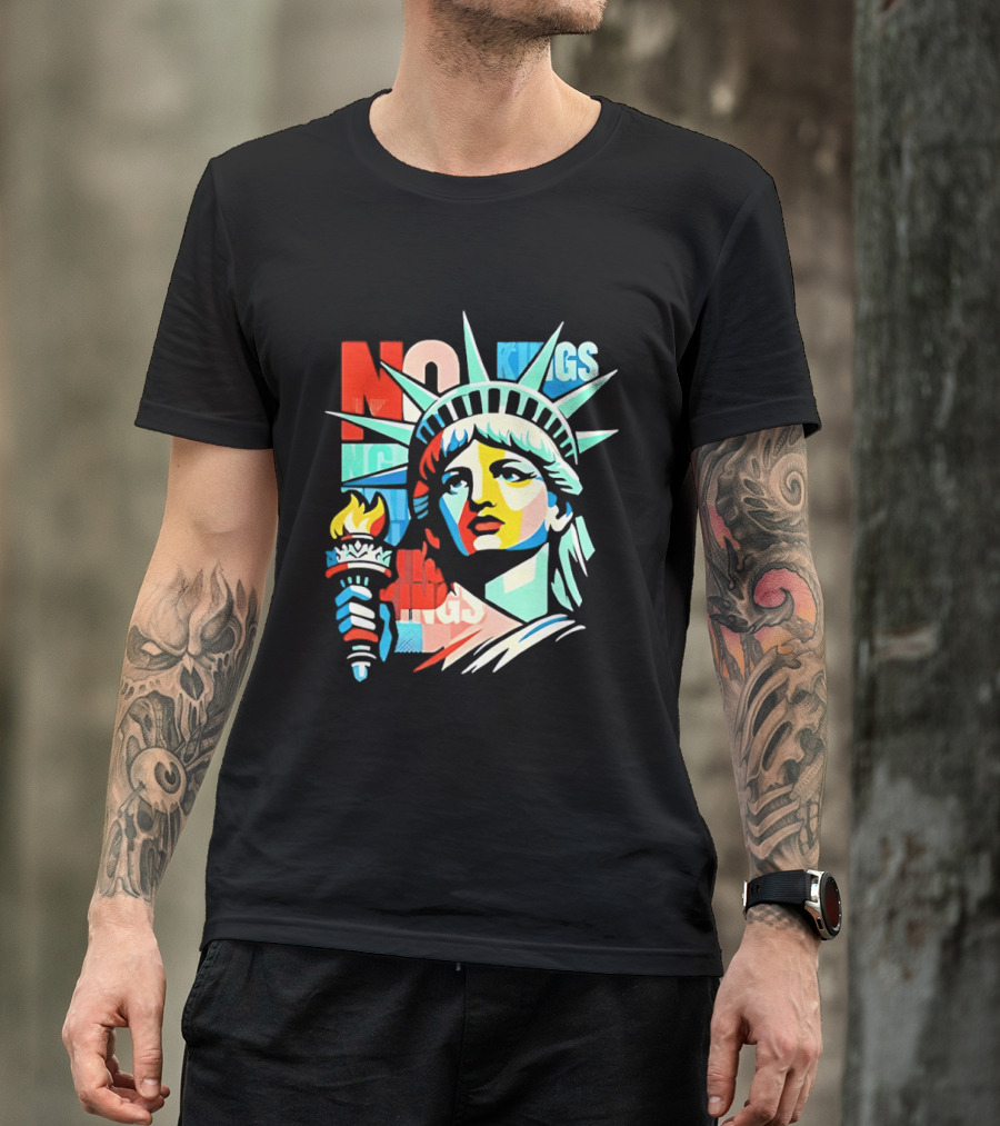 No Kings Liberty Equality Protest T-Shirt