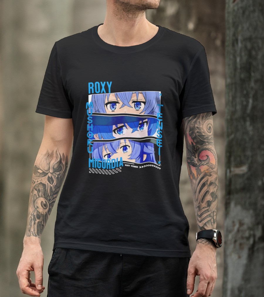Roxy Mushoku Tensei Migurdia Anime Blue Character Eyes T-Shirt
