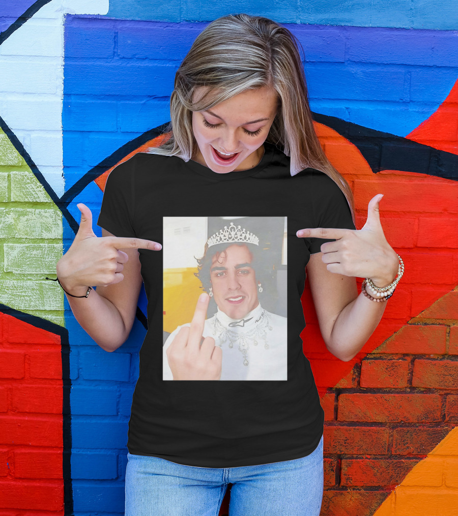 King Fernando Alonso Gesture Crown Jewel Humor T-Shirt