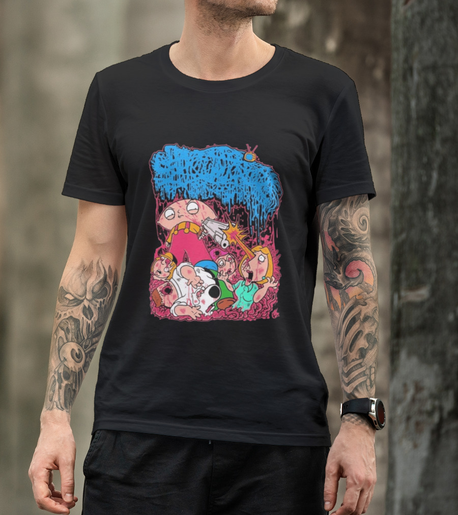 Sanguisugabogg Family Bogg Parody Stewie Cartoon Underground Horror Scene T-Shirt