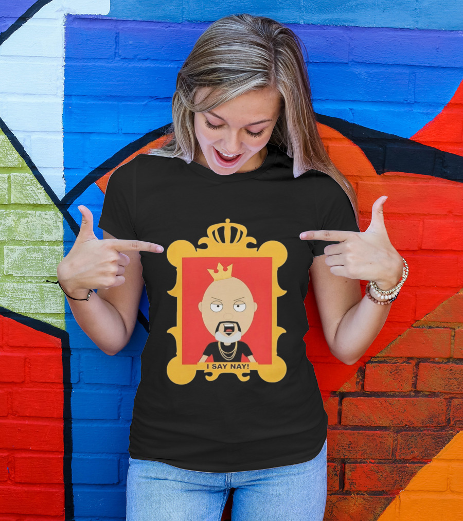 Sir Joseph I Say Nay Crowned Cartoon Character Framed Image T-Shirt