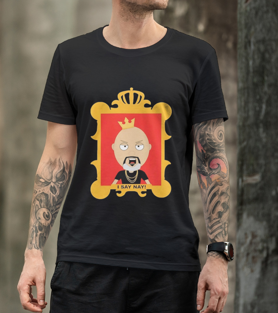 Sir Joseph I Say Nay Crowned Cartoon Character Framed Image T-Shirt