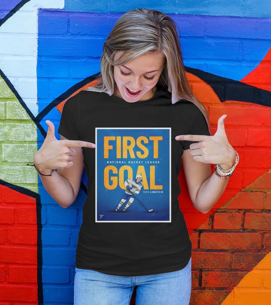 St Louis Blues First Goal National Hockey League Theo Lindstein T-Shirt