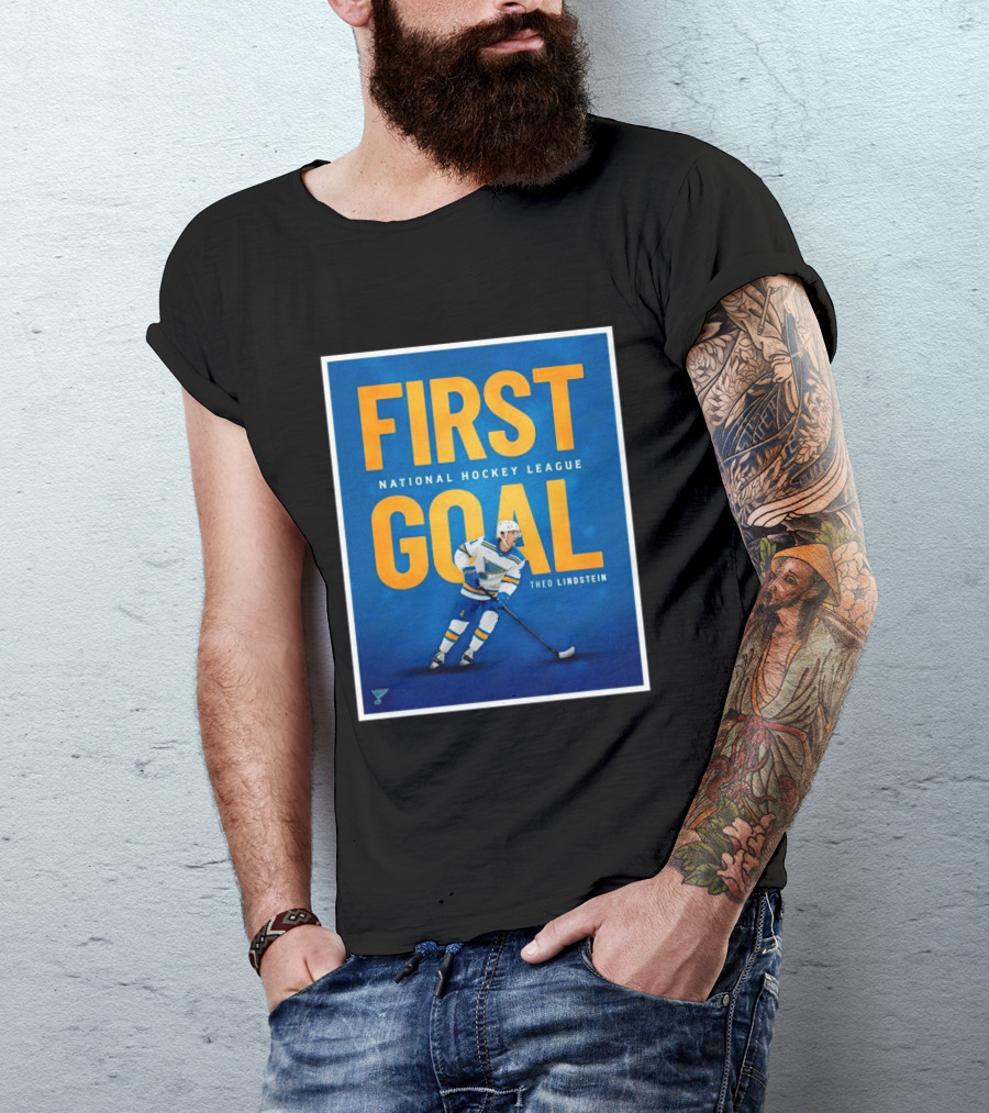 St Louis Blues First Goal National Hockey League Theo Lindstein T-Shirt