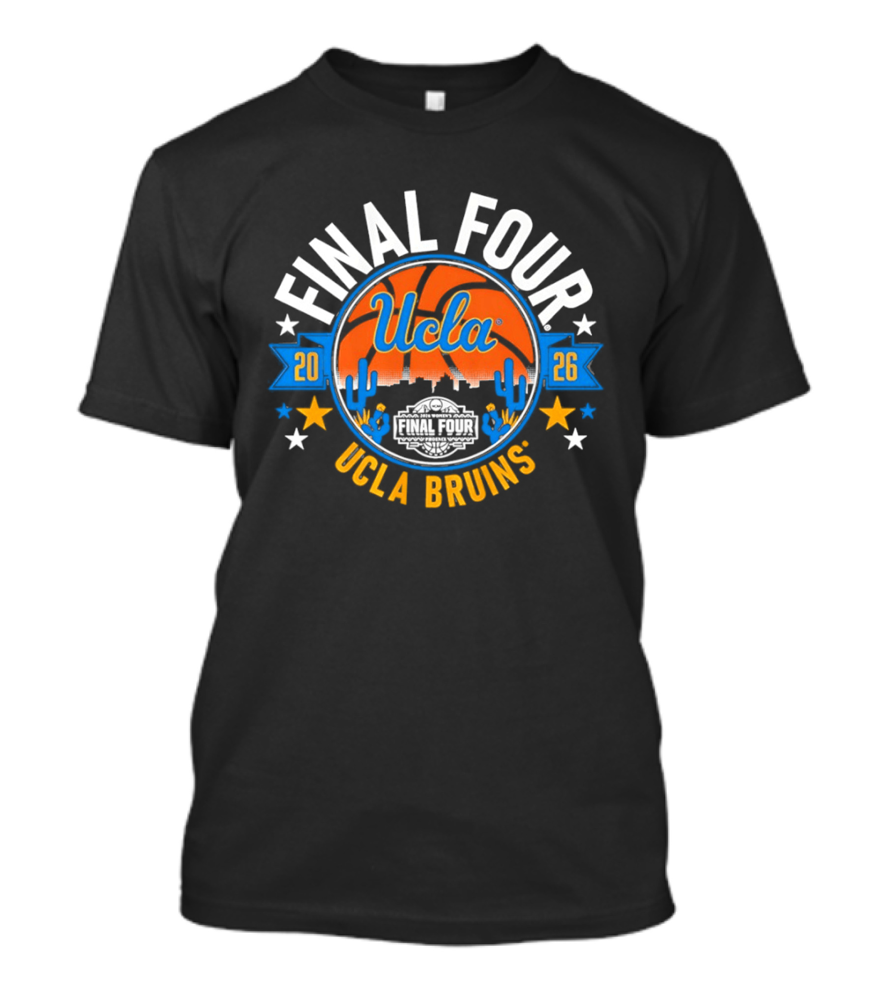 UCLA Bruins Final Four 2026 Basketball City Skyline Sunset T-Shirt
