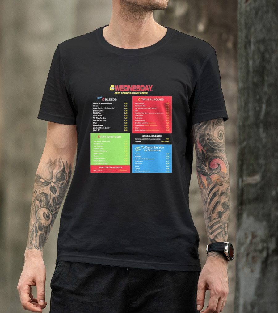 Wednesday Best Combos In Haw Creek Twin Plagues Rat Saw God Release T-Shirt