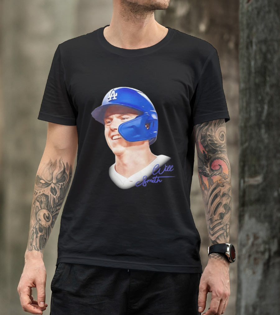 Los Angeles Dodgers MLB 2026 Big Face Will Smith Signature T-Shirt