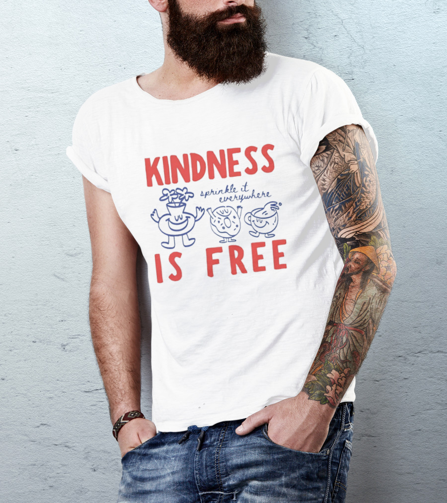 Kindness Is Free Sprinkle It Everywhere Donut Flower Vase Teacup T-Shirt