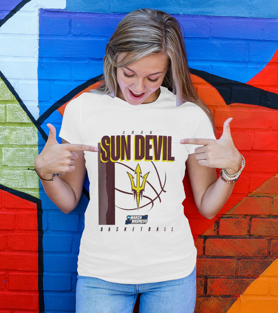 Arizona State Sun Devil Basketball March Madness 2026 T-Shirt
