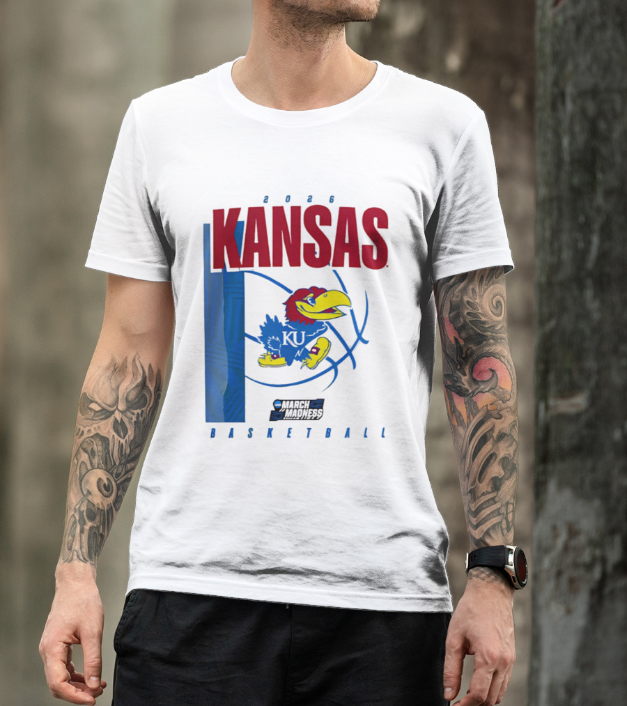 Kansas Jayhawks 2026 NCAA March Madness Basketball T-Shirt