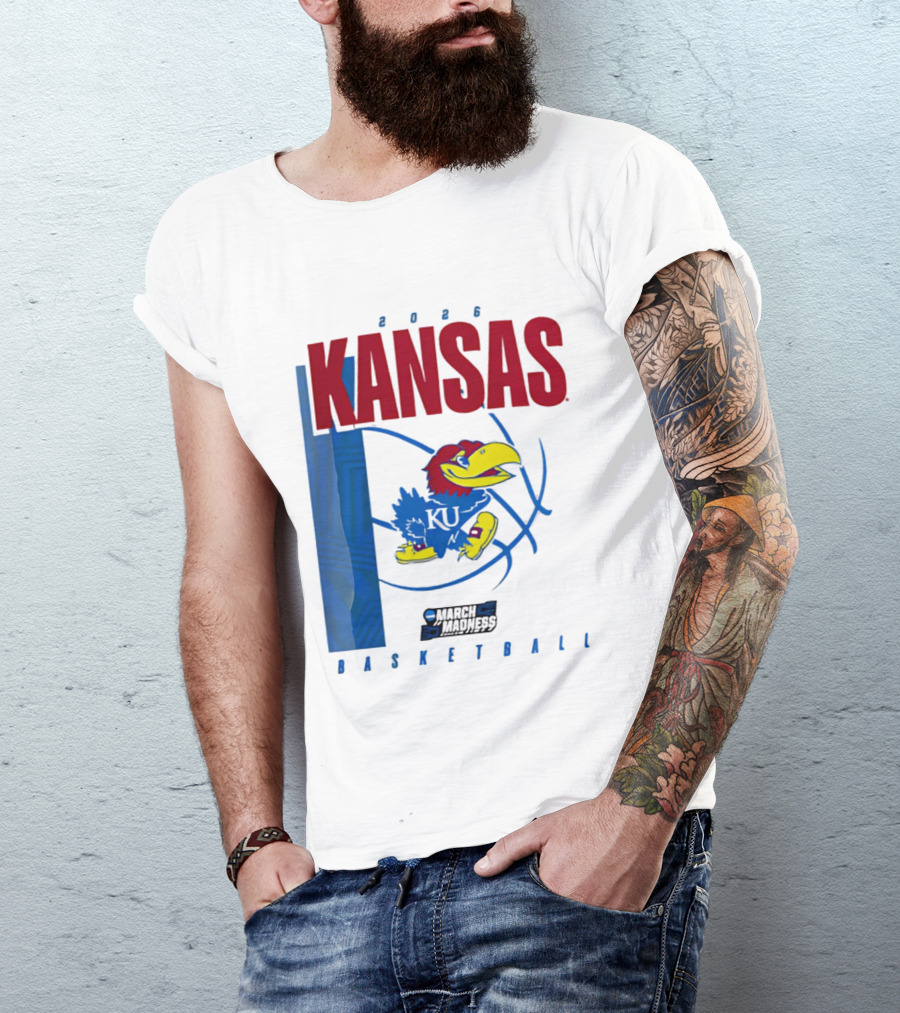 Kansas Jayhawks 2026 NCAA March Madness Basketball T-Shirt