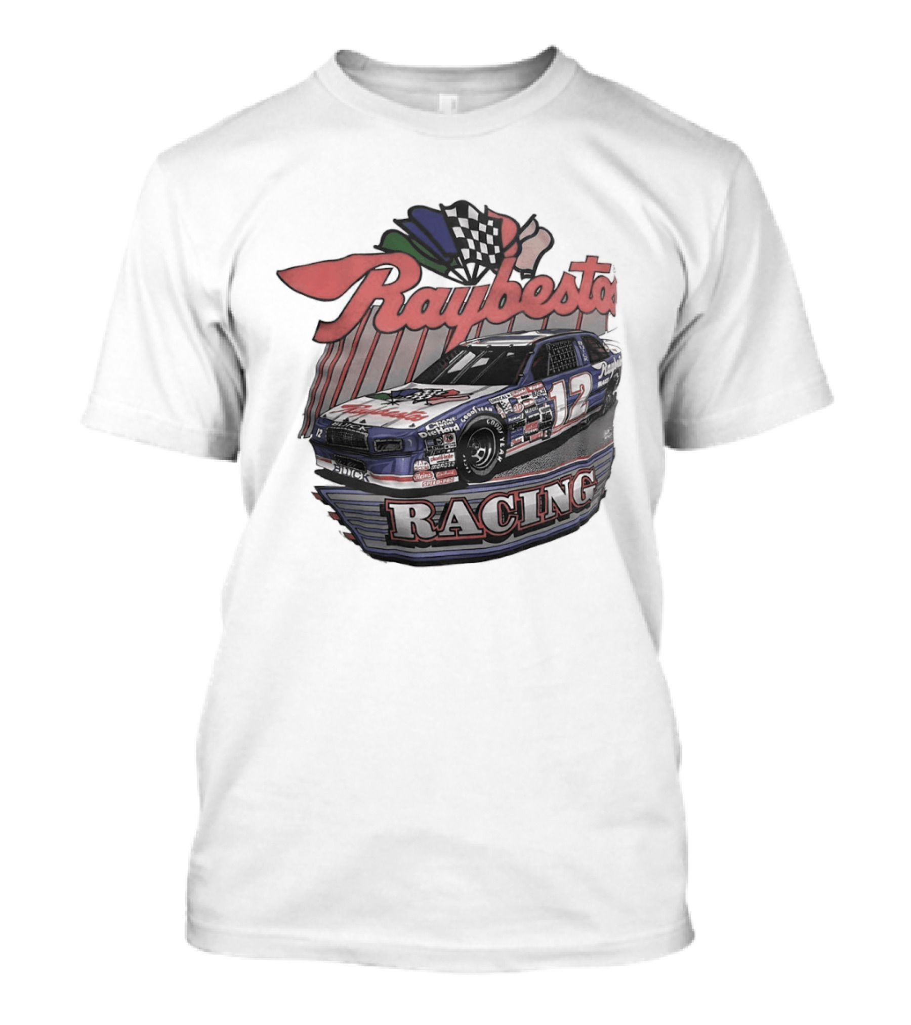 Raybestos Racing 1991 Car No. 12 Checkered Flags T-Shirt
