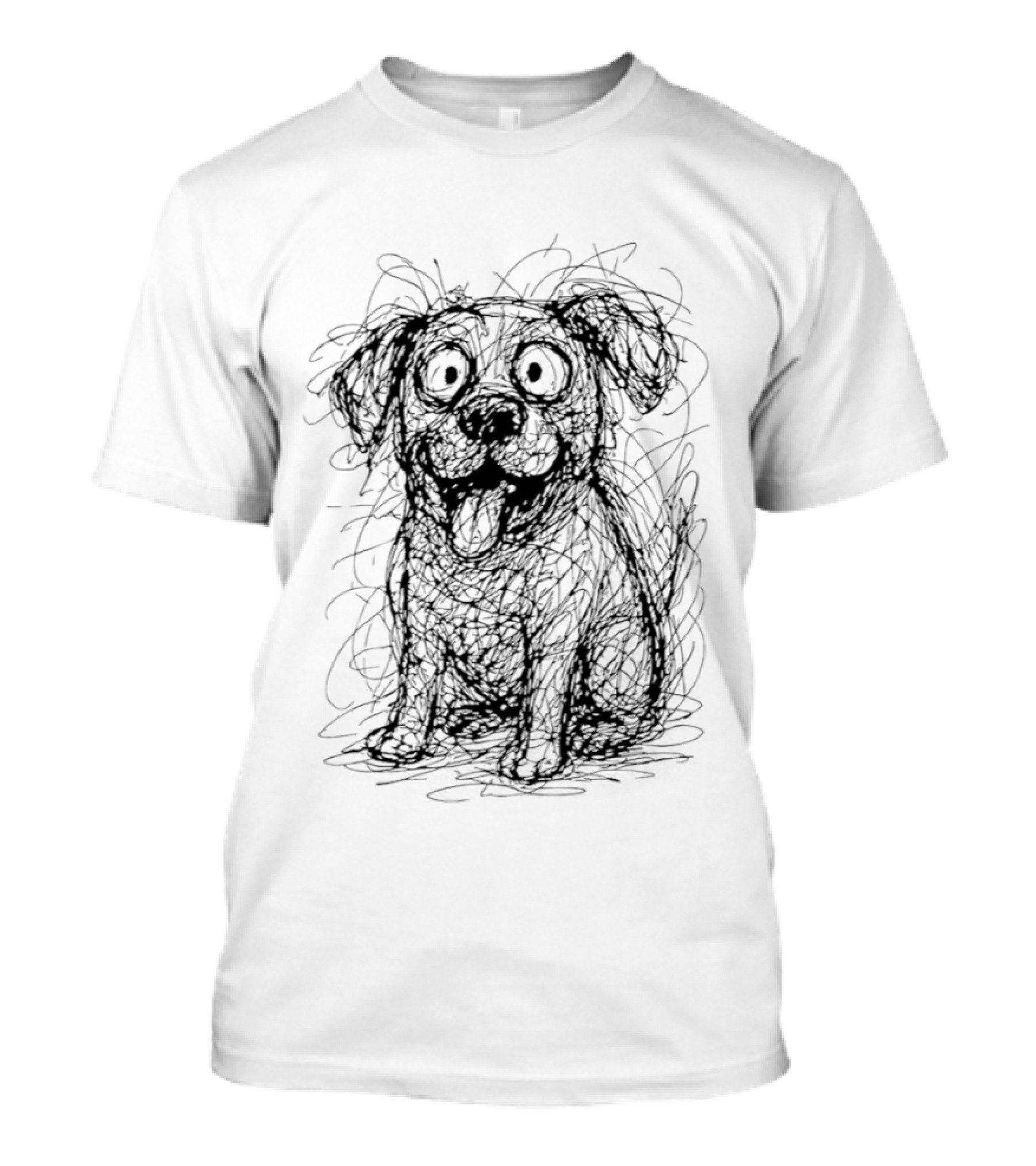 Whimsical Dog Drawing For Dog Lovers T-Shirt