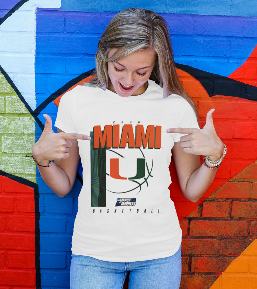 2026 Miami Hurricanes March Madness Basketball NCAA T-Shirt