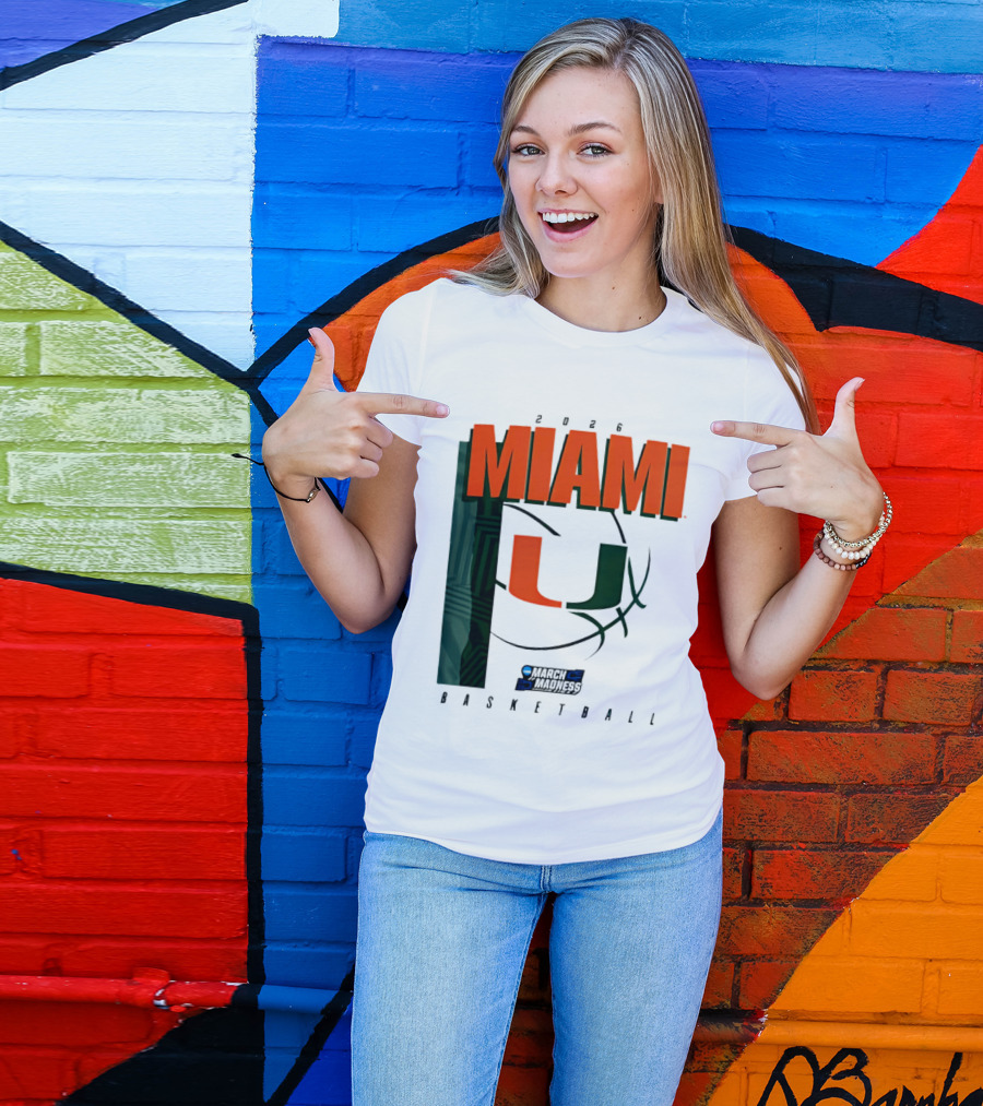 2026 Miami Hurricanes March Madness Basketball NCAA T-Shirt