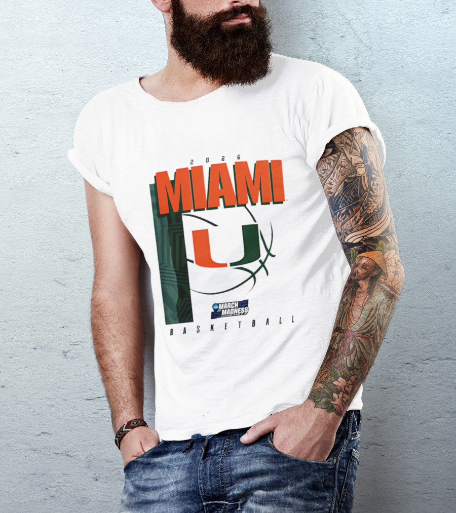 2026 Miami Hurricanes March Madness Basketball NCAA T-Shirt