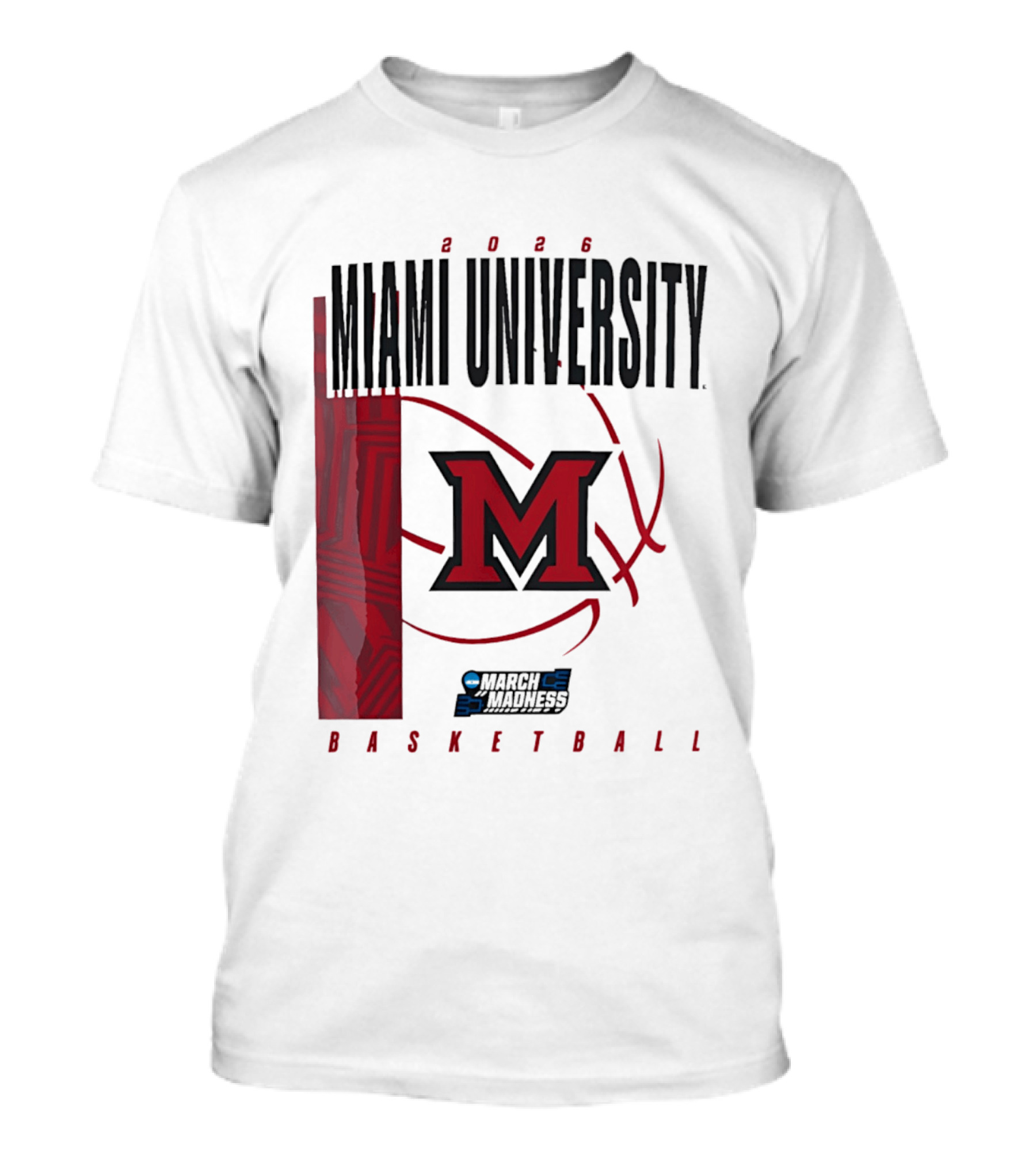 Miami University 2026 RedHawks March Madness Basketball T-Shirt