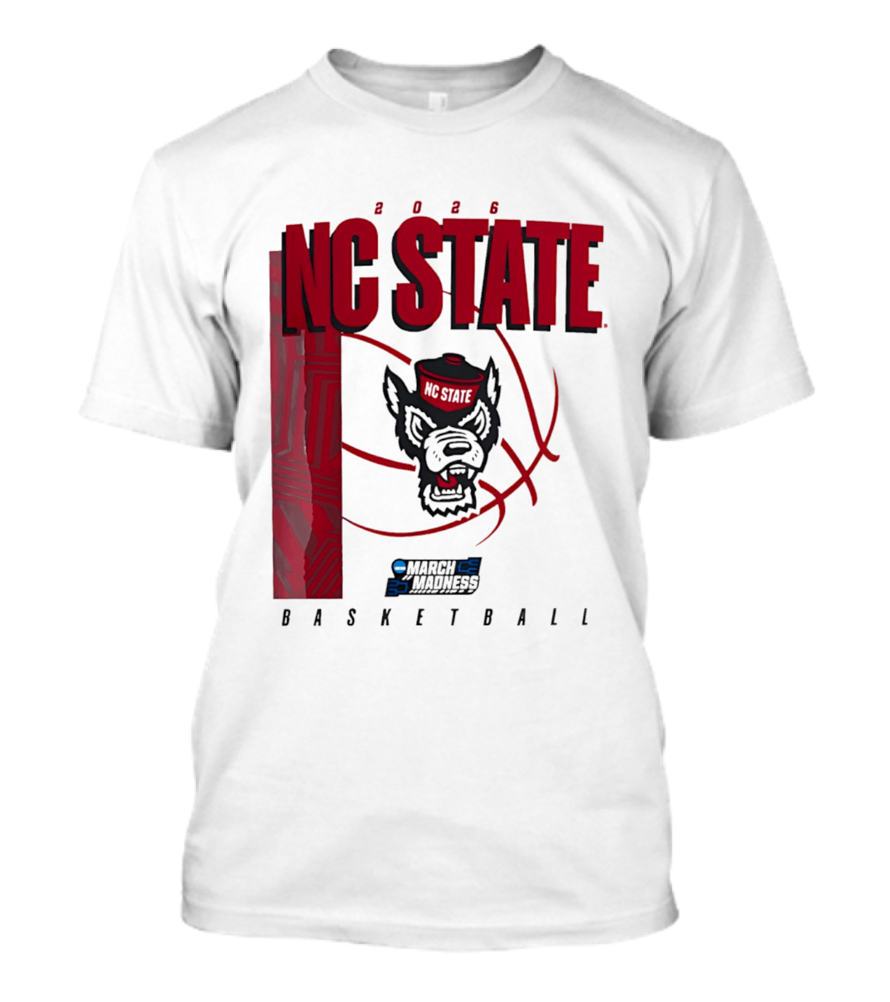 N.C. State Wolfpack 2026 March Madness Basketball T-Shirt