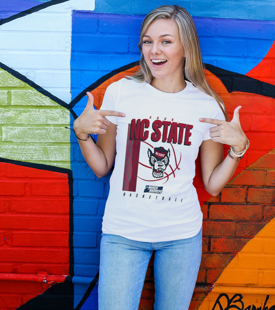N.C. State Wolfpack 2026 March Madness Basketball T-Shirt