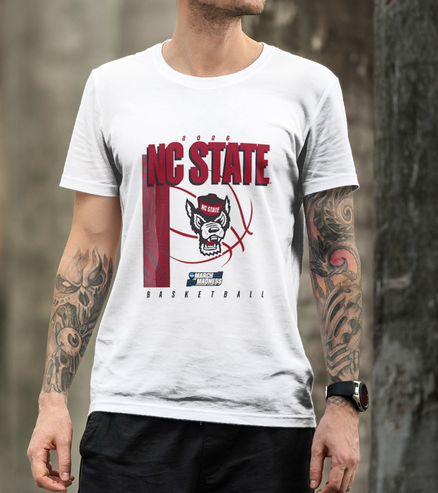 N.C. State Wolfpack 2026 March Madness Basketball T-Shirt