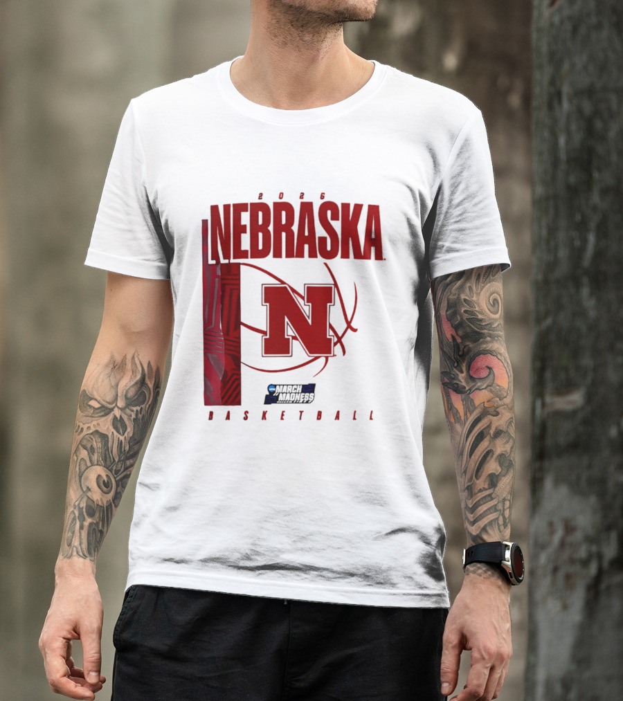 Nebraska Huskers 2026 March Madness Basketball NCAA T-Shirt