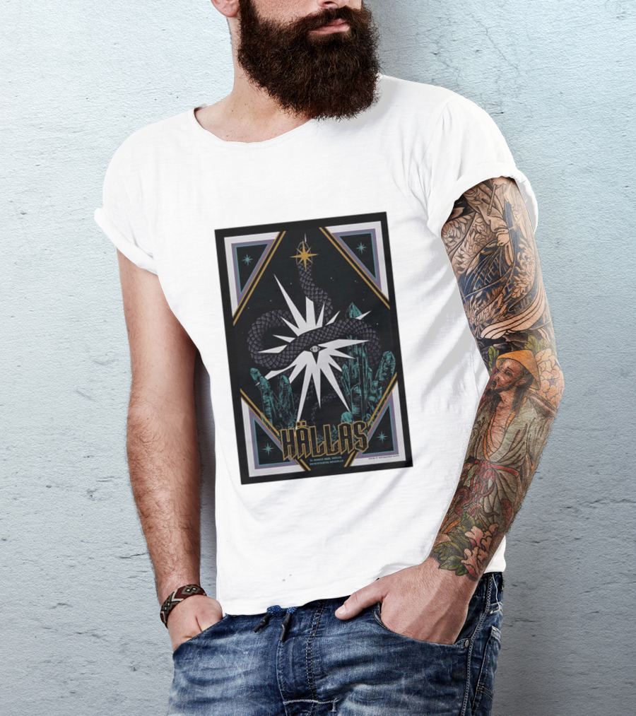 Hällas Berlin Germany Heimathafen Neukölln Tour March 21 2026 Star Snake Eye Crystals T-Shirt