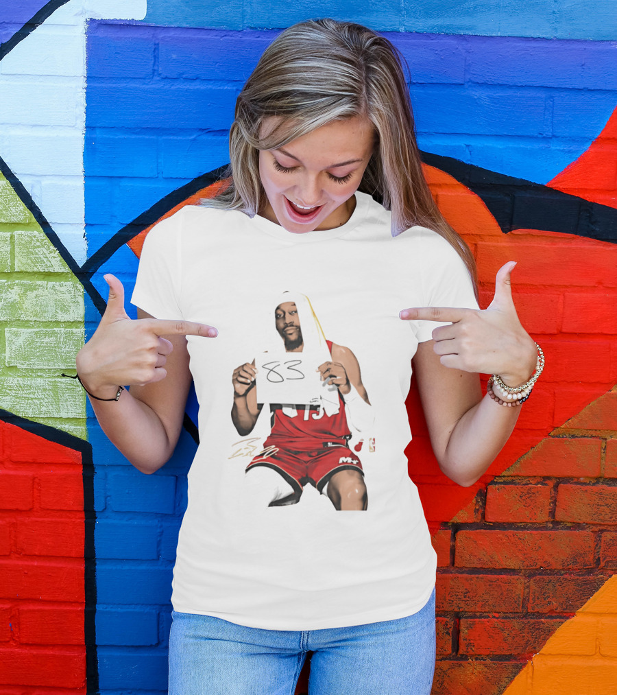 Bam 83 Miami Heat Bam Adebayo 13 Player Collage T-Shirt
