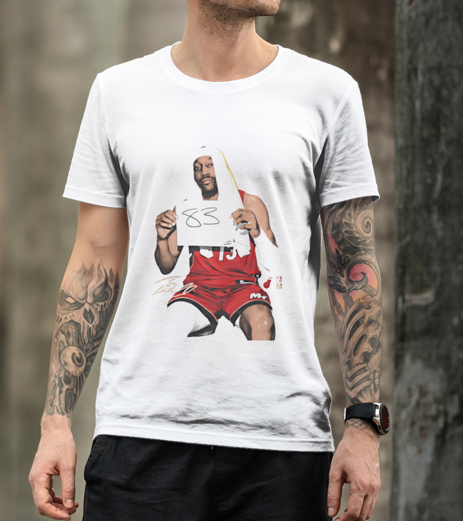 Bam 83 Miami Heat Bam Adebayo 13 Player Collage T-Shirt