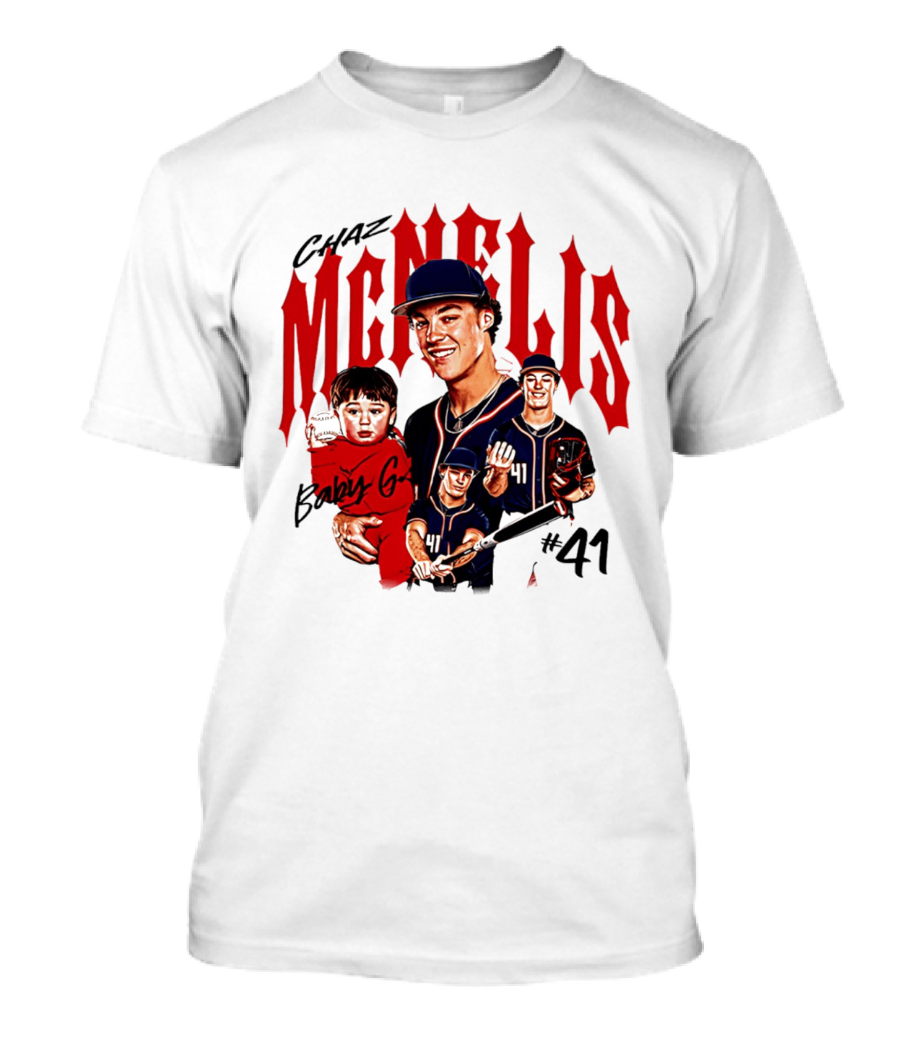 Chaz McNelis Baby G Arizona Baseball Player #41 Collage T-Shirt