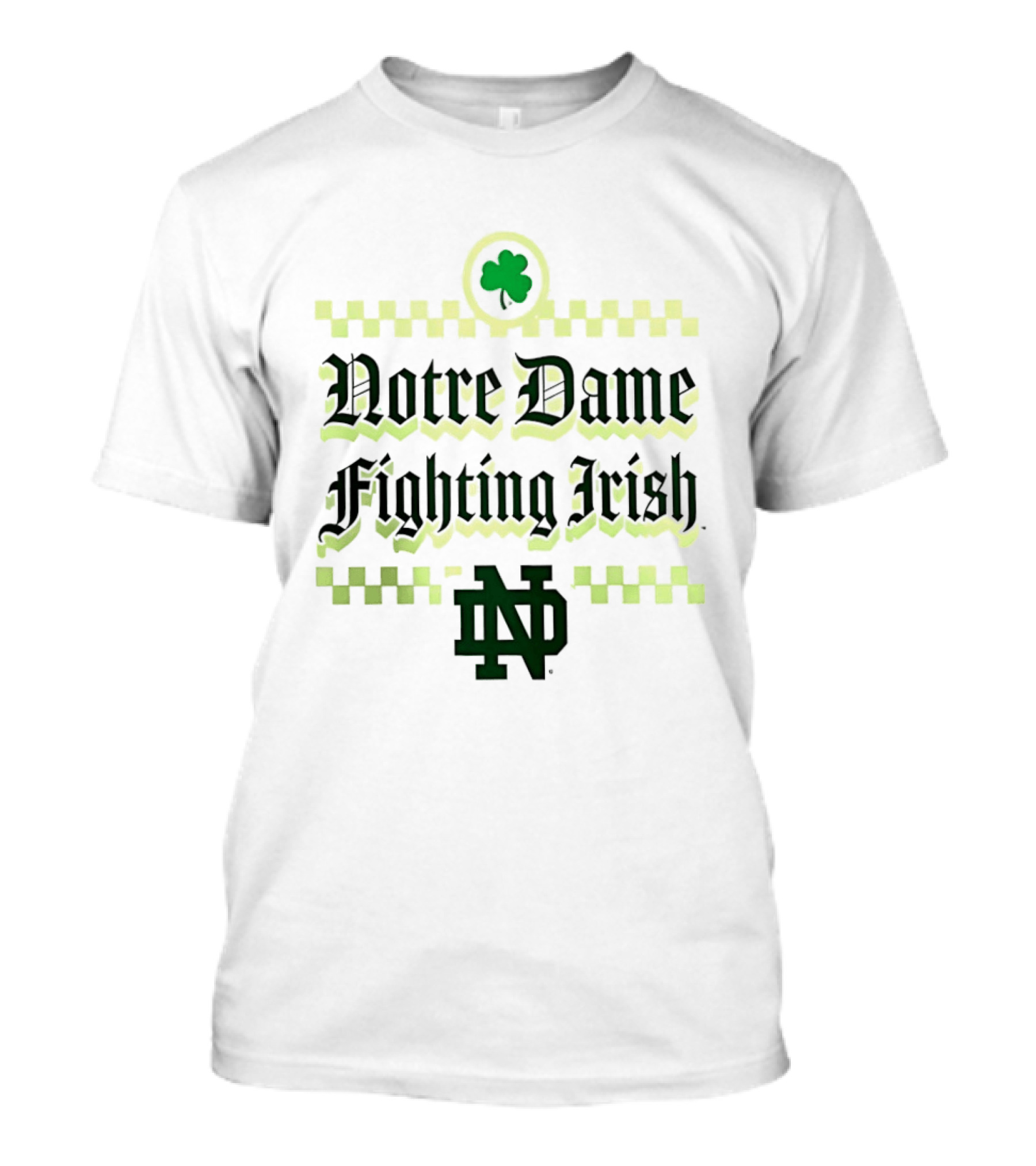 Notre Dame Fighting Irish ND Clover St Patrick's Day T-Shirt