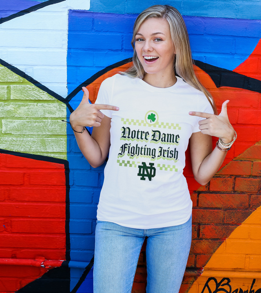 Notre Dame Fighting Irish ND Clover St Patrick's Day T-Shirt
