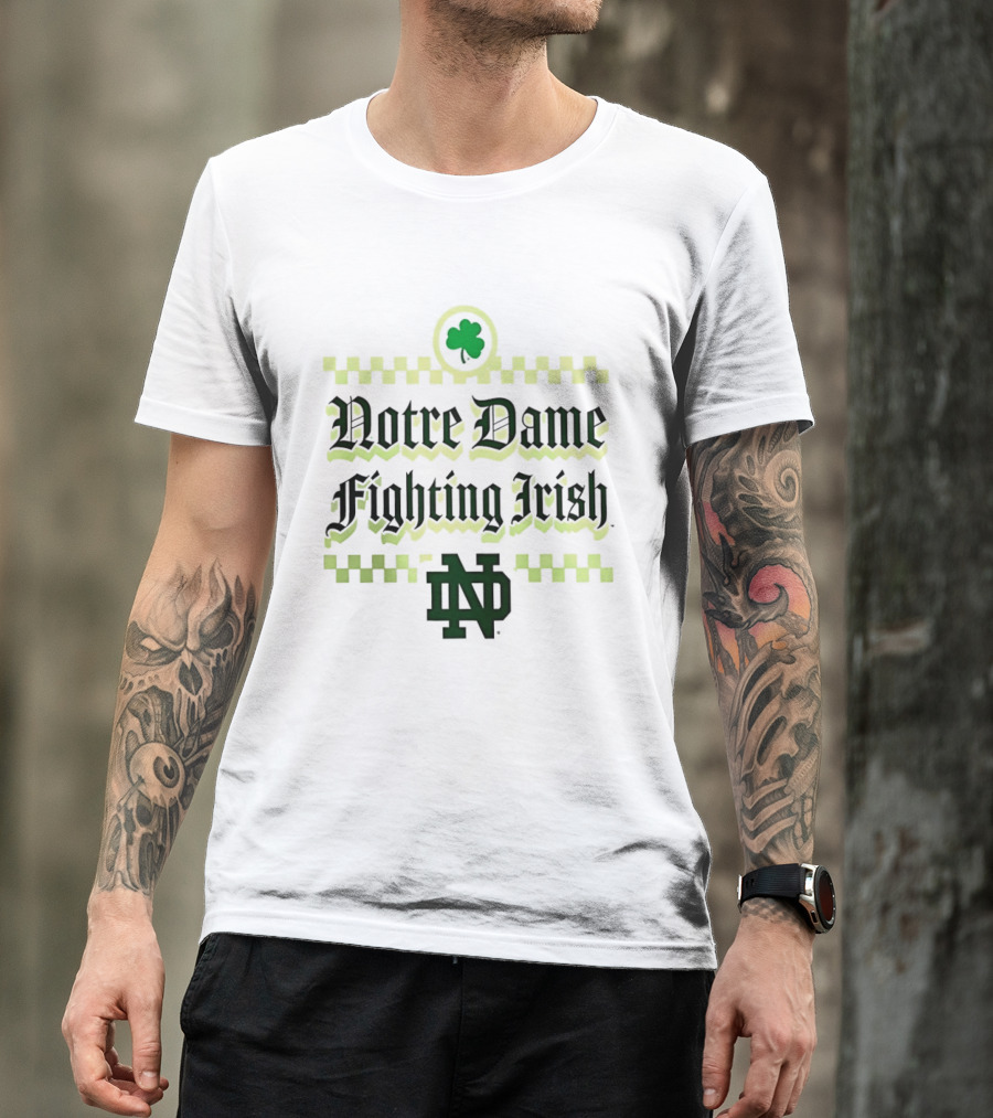 Notre Dame Fighting Irish ND Clover St Patrick's Day T-Shirt